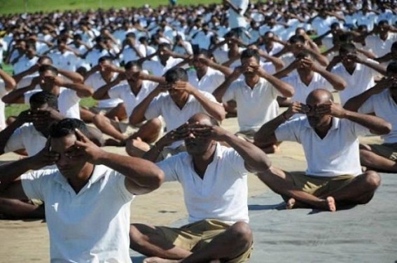 BSF, CRPF observe Yoga Day BSF, CRPF observe Yoga Day